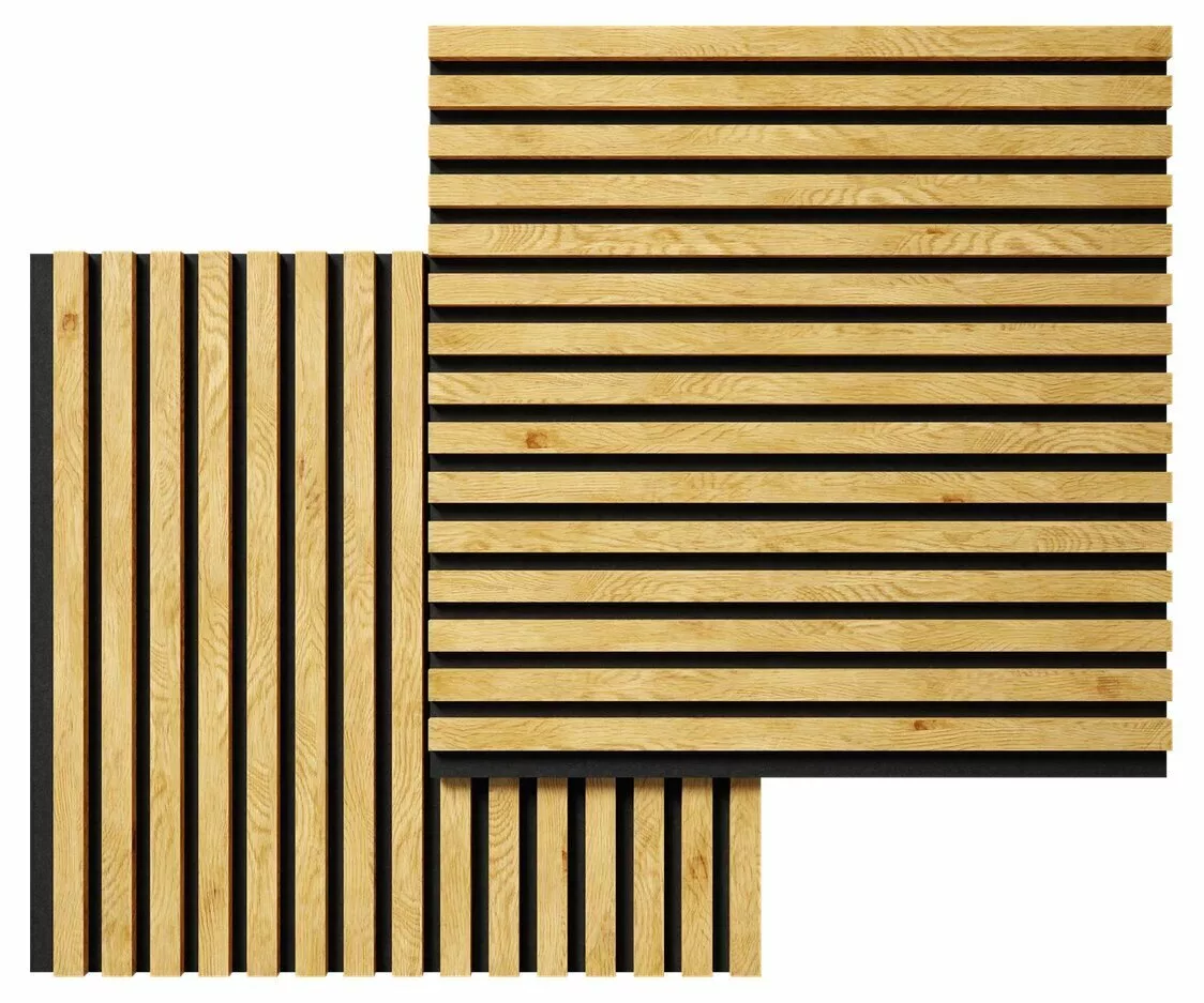 МДФ стеновая панель акустическая Cosca Decor Сканди Дуб Медный черный войлок 600×600×19